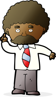 Bir insan tarafından çizilmiş çizgi film öğretmeni.