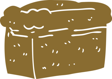 Bir insan tarafından çizilmiş bir ekmek karalaması.