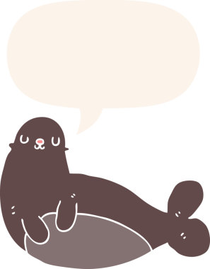 bir insan tarafından çizilmiş, konuşma baloncuklu karikatür mührü.