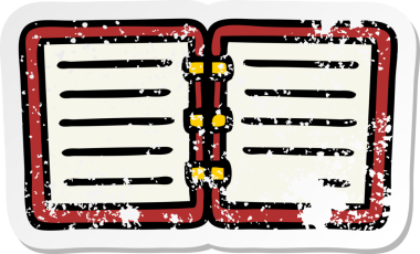 Bir insan tarafından çizilmiş şirin bir karikatür kitabının sıkıntılı çıkartması.