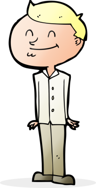 Bir insan tarafından çizilmiş gülümseyen adam.