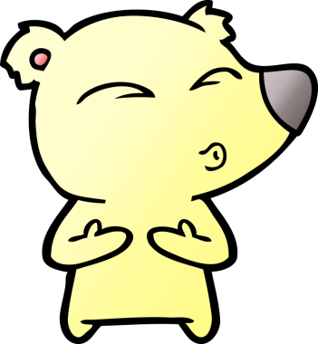 bir insan tarafından çizilmiş bir karikatür ıslık ayısı