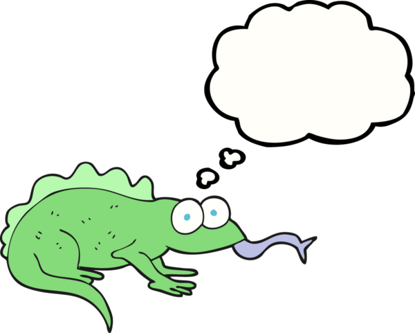 Bir insan tarafından çizilmiş serbest çizim balon karikatür kertenkelesi