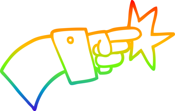 gökkuşağı gradyan çizgi çizimi bir insan tarafından çizilmiş bir el simgesi