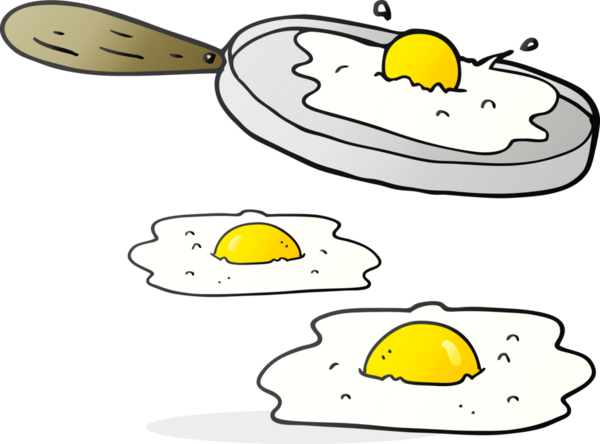 Bir insan tarafından çizilmiş karikatür yumurta.