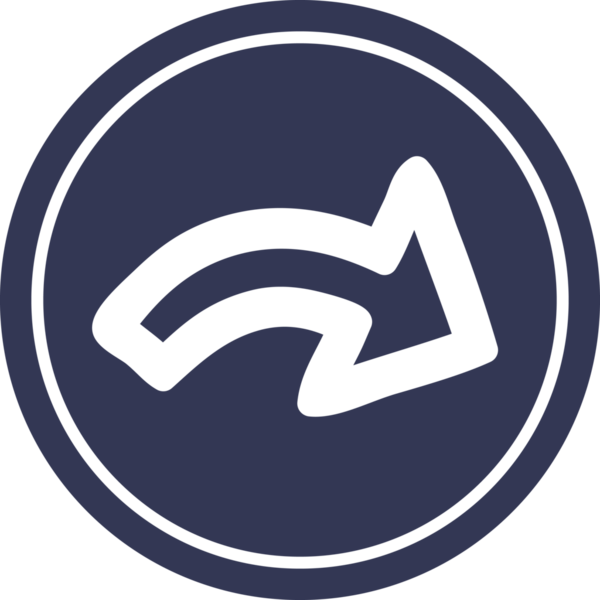 Bir insan tarafından çizilmiş ok dairesel simgesi yönü