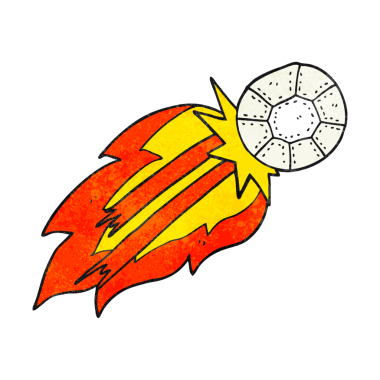 Bir insan tarafından çizilmiş el yazısıyla çizilmiş futbol topu.