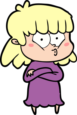 Bir insan tarafından çizilmiş ıslık çalan kız.