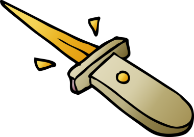 Bir insan tarafından çizilmiş karalama film bıçağı.