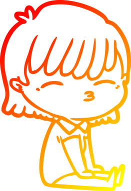 Bir insan tarafından çizilmiş bir karikatür kadın çizimi