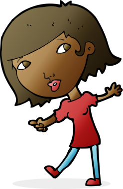 Bir insan tarafından çizilen mutlu kız figürleri.