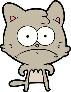 bir insan tarafından çizilmiş sinirli bir kedi.