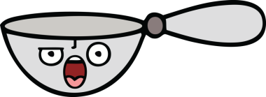 Bir insan tarafından çizilmiş bir kaşık karikatürü.