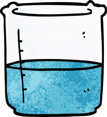 Bir insan tarafından çizilmiş karalama bilim şişesi.