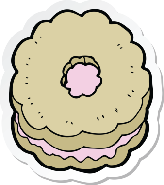 Bir insan tarafından çizilmiş karikatür bisküvisi.