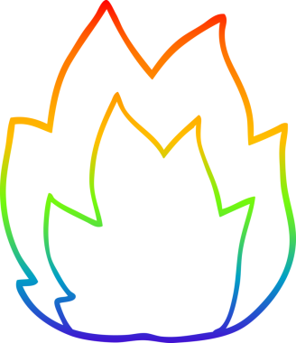 gökkuşağı gradyan çizgi çizimi bir insan tarafından çizilmiş bir çizgi film patlama alevi