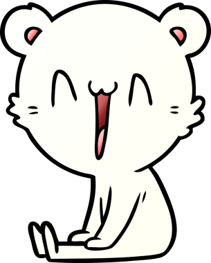 Bir insan tarafından çizilmiş kutup ayısı karikatürü