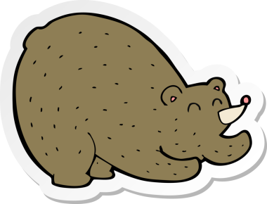 Bir insan tarafından çizilmiş bir çizgi film çıkartması.