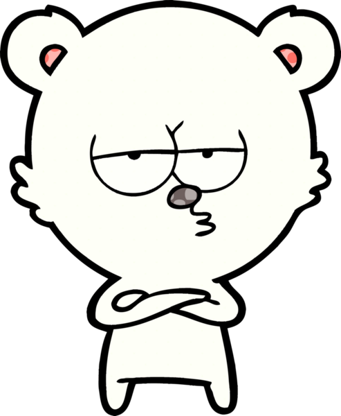 Bir insan tarafından çizilmiş kutup ayısı karikatürü