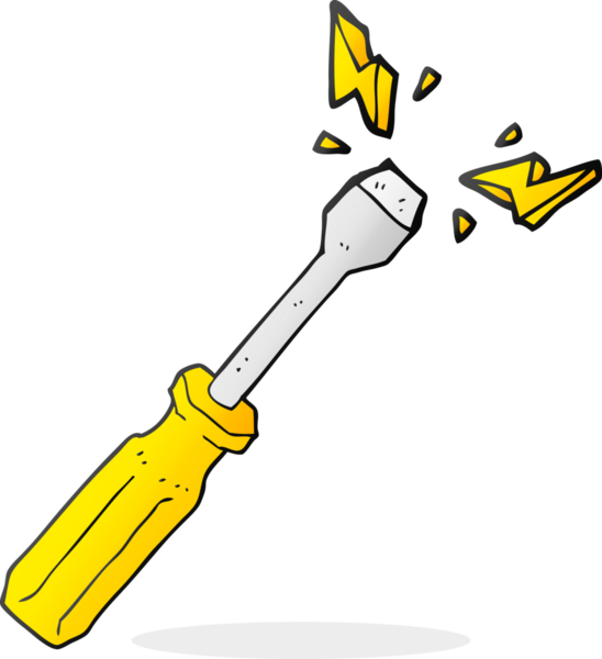 Bir insan tarafından çizilmiş serbest çizim karikatür tornavida