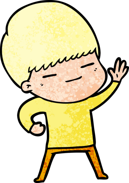 Bir insan tarafından çizilmiş kendini beğenmiş bir çocuk.