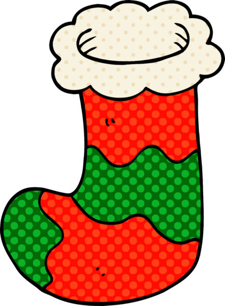 Bir insan tarafından çizilmiş karalama Noel çorabı.