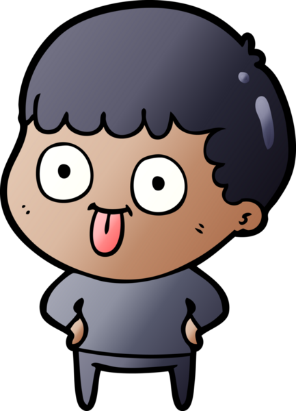 cartoon dumb kid drawn by a human