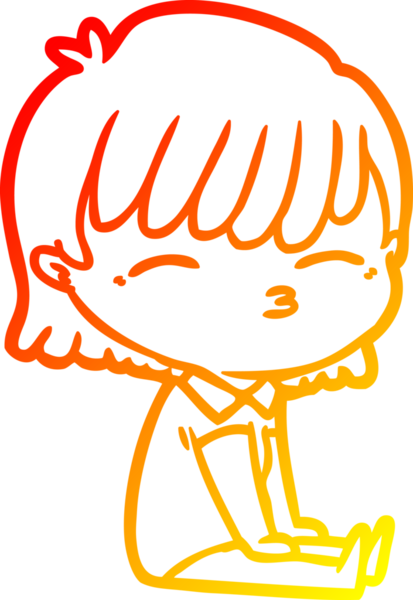 Bir insan tarafından çizilmiş bir karikatür kadın çizimi