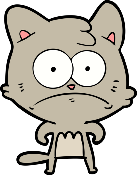 bir insan tarafından çizilmiş sinirli bir kedi.