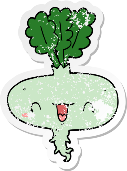 Bir insan tarafından çizilmiş şalgam karikatürü.