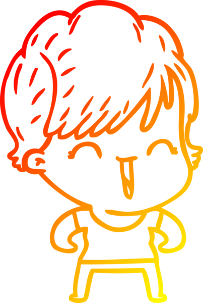 Bir insan tarafından çizilmiş gülen bir karikatür çizimi.