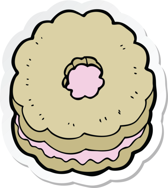 Bir insan tarafından çizilmiş karikatür bisküvisi.