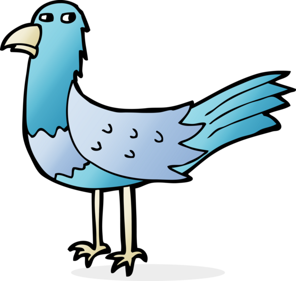 Bir insan tarafından çizilmiş çizgi film kuşu.