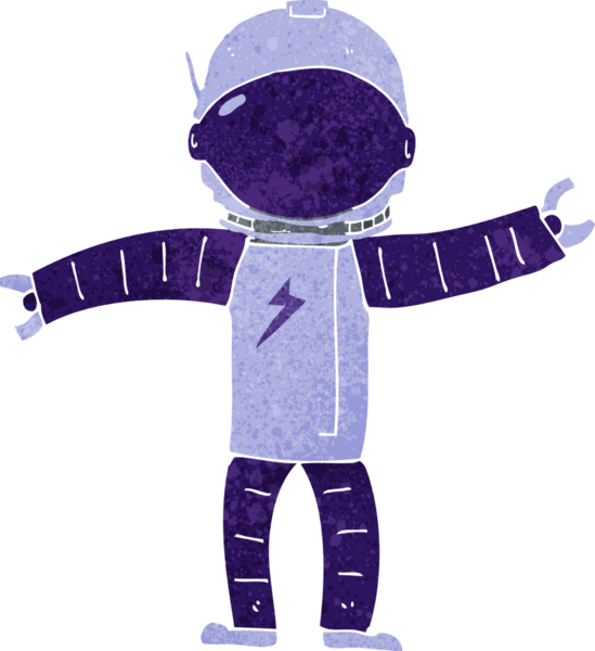 Bir insan tarafından çizilmiş bir astronot.