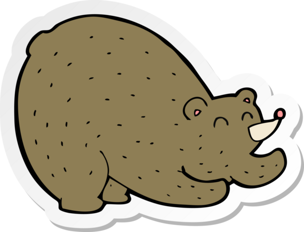 Bir insan tarafından çizilmiş bir çizgi film çıkartması.