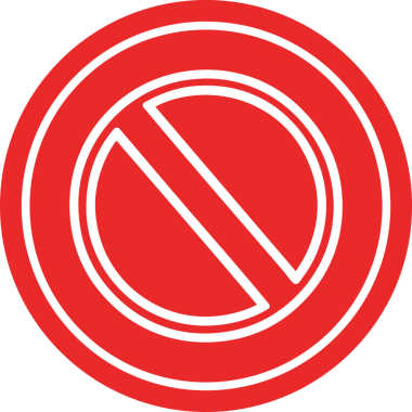 Bir insan tarafından çizilmiş genel duraklama dairesel simgesi