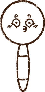 Bir insan tarafından çizilen Büyüteç Kömür Çizimi