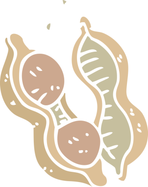 Bir insan tarafından çizilmiş kabuklu fıstık karalaması.