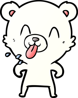 Bir insan tarafından çizilmiş kutup ayısı karikatürü