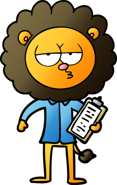 Bir insan tarafından çizilmiş sıkılmış aslan yöneticisiyim.