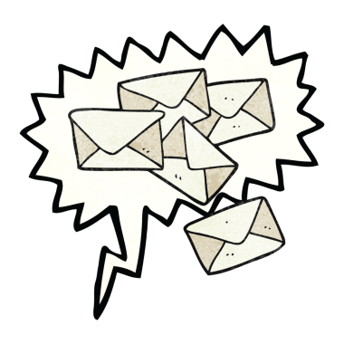 Bir insan tarafından çizilmiş serbest konuşma balonu desenli karikatür harfleri