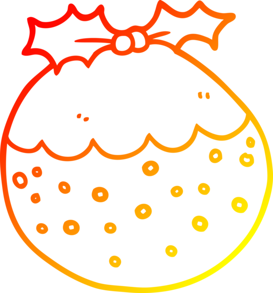Bir insan tarafından çizilmiş bir çizgi filmin sıcak gradyan çizimi.