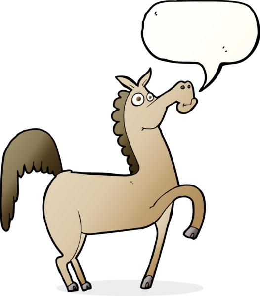 Bir insan tarafından çizilmiş komik bir çizgi film atı.