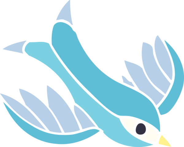 Bir insan tarafından çizilmiş karalama kırlangıç dövmesi.