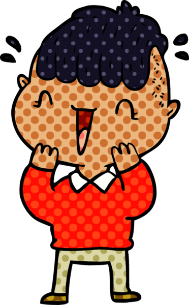 Bir insan tarafından çizilmiş mutlu çocuk.