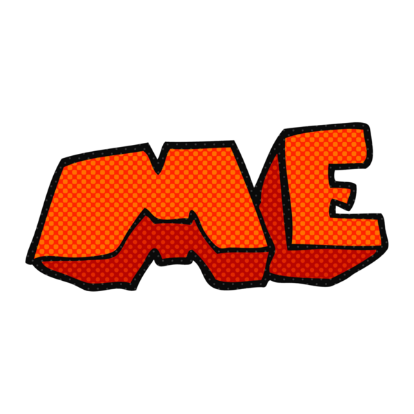 Bir insan tarafından çizilmiş serbest çizim ME sembolü