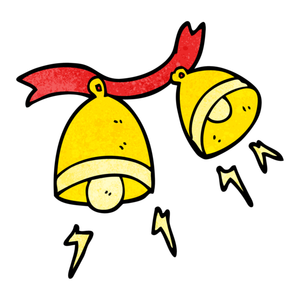 Bir insan tarafından çizilmiş el yapımı karikatür çanları.