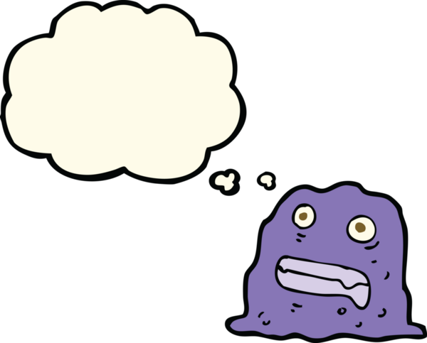 Bir insan tarafından çizilmiş baloncuklu balçık yaratığı.