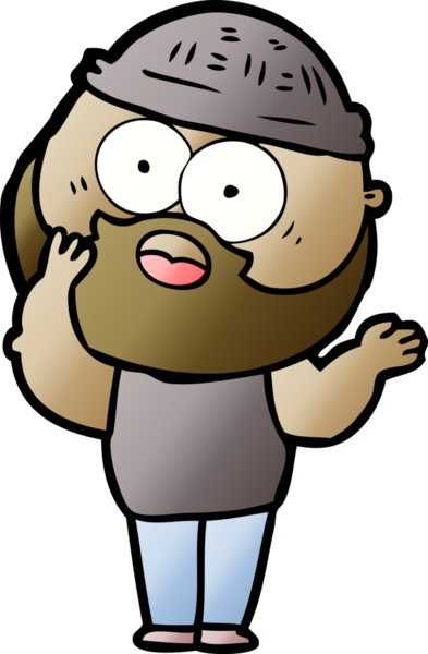 Bir insan tarafından çizilmiş sakallı bir adam.