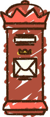 Bir insan tarafından çizilen Posta Kutusu Tebeşiri